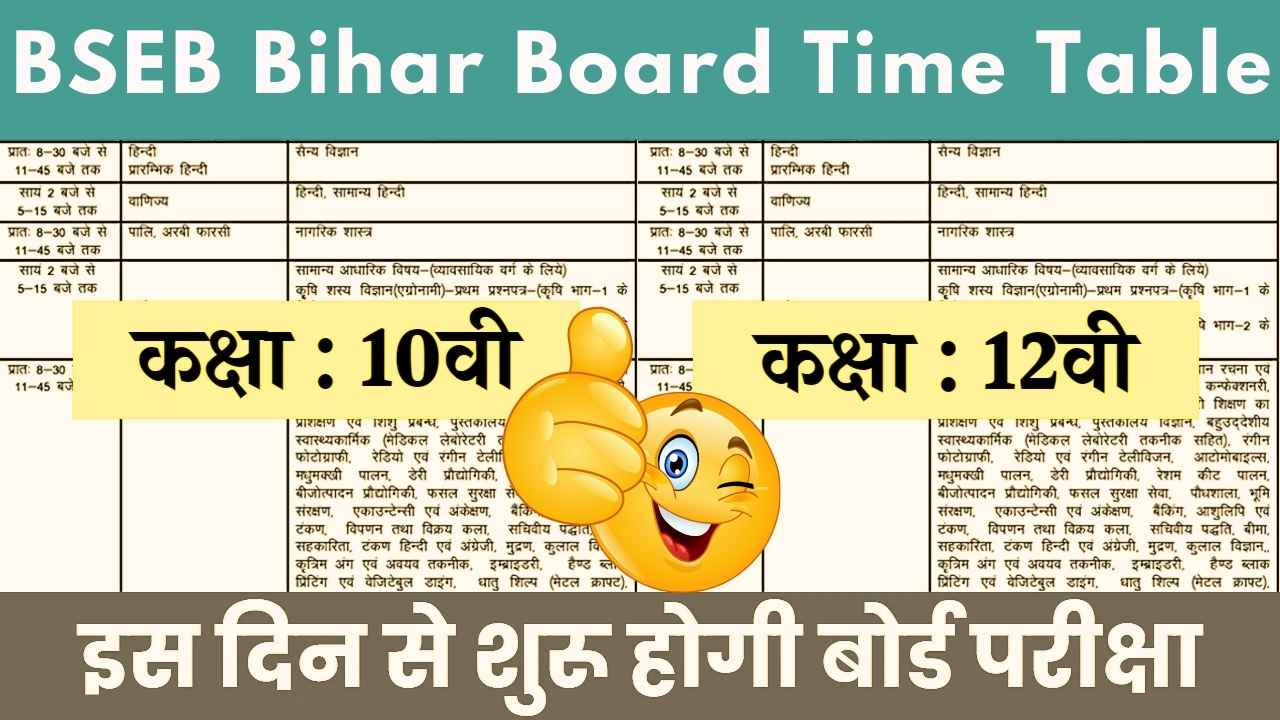 BSEB Bihar Board Exam Date 2025
