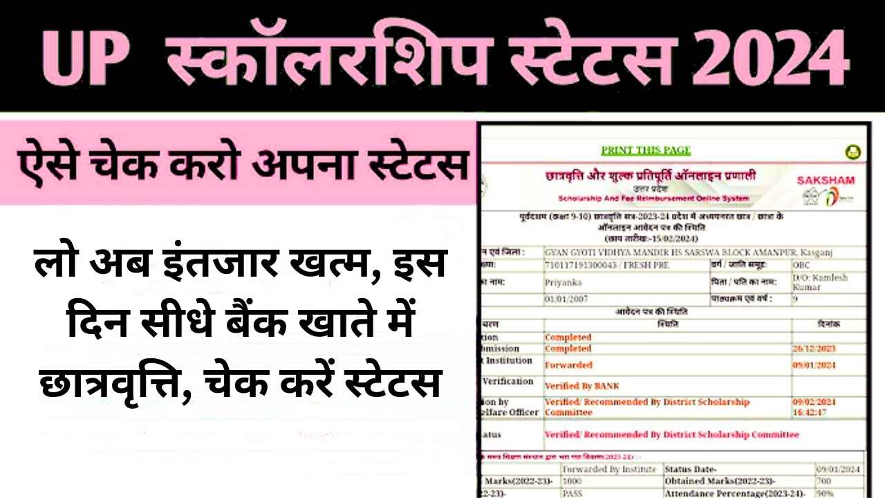UP Scholarship Kab Aayega 2025